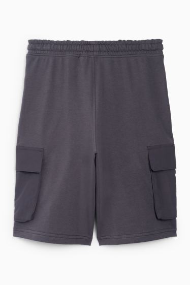 Kinder Buben - Sweat-Cargoshorts - dunkelgrau