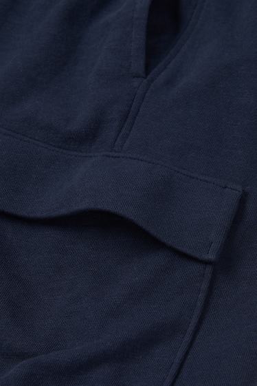 Men - Sweat cargo shorts - dark blue