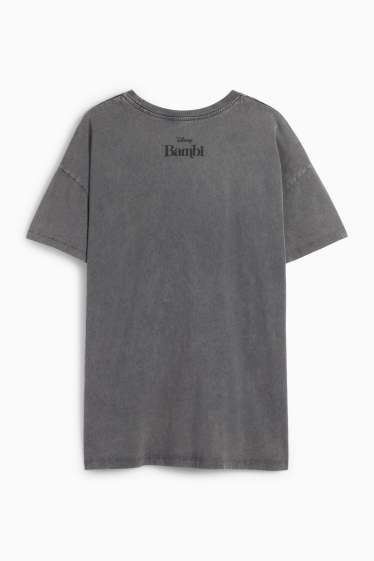 Dámské - Tričko - oversized - Bambi - tmavě šedý melír