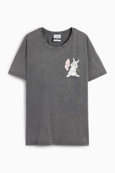 Dámské - Tričko - oversized - Bambi - tmavě šedý melír