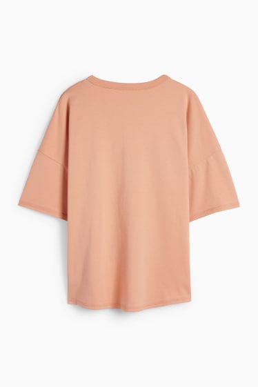 Dámské - Tričko - oversized - terakotová