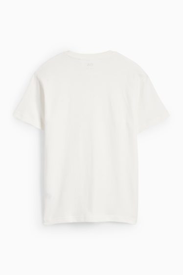 Kinder Jungen - Basketball - Kurzarmshirt - cremeweiss