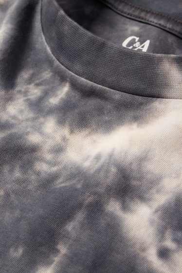 Kinder Jungen - Kurzarmshirt - gemustert - grau