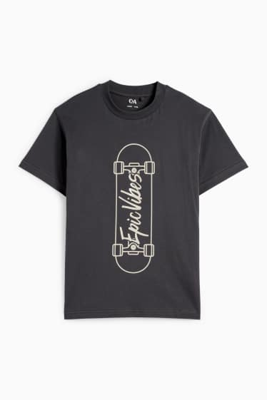 Kinderen: jongens - Skateboard - T-shirt - zwart