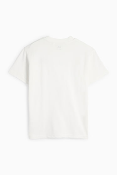 Bambini - T-shirt - tessuto strutturato - bianco