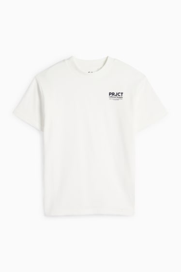 Bambini - T-shirt - tessuto strutturato - bianco