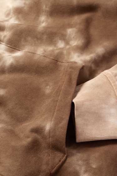 Kinder Buben - Hoodie - gemustert - dunkelbraun