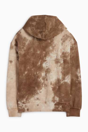 Kinder Buben - Hoodie - gemustert - dunkelbraun