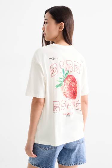 Damen - T-Shirt - Oversized - weiß