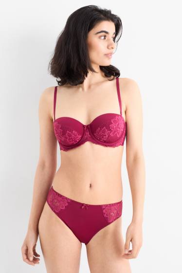 Femmes - Soutien-gorge à armature - BALCONETTE - ampliforme - rose foncé