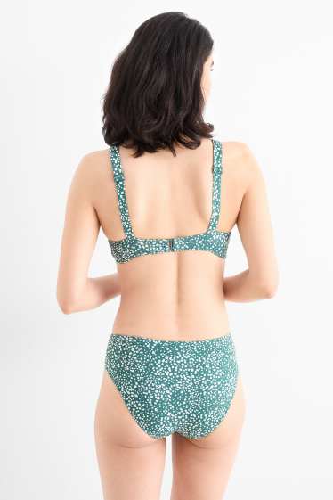 Women - Mastectomy bikini top - LYCRA® XTRA LIFE™ - polka dot - green