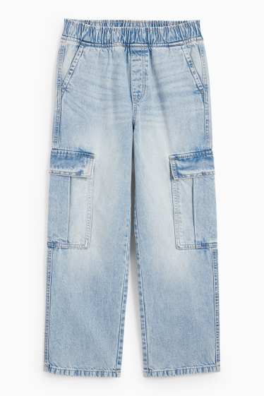 Kinderen: jongens - Cargojeans - jeanslichtblauw