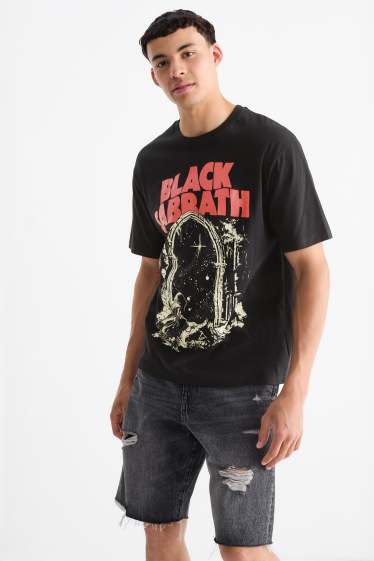 Herren - T-Shirt - Oversized - Black Sabbath - schwarz
