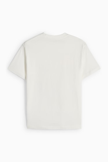 Bambini - Skateboard e autobus - maglia a maniche corte - bianco