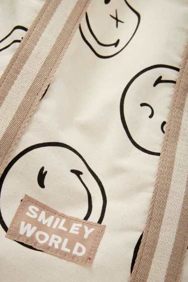 Dámské - Velká kabelka shopper - SmileyWorld® - béžová