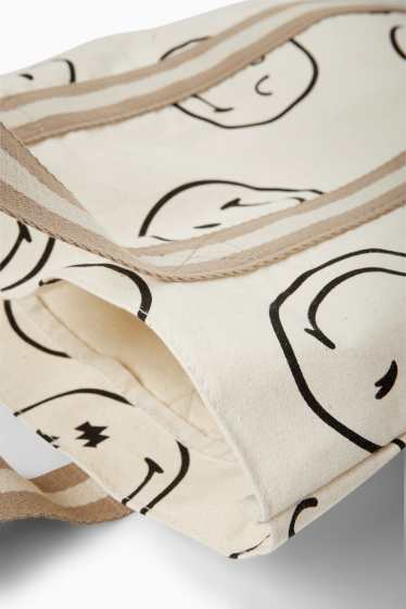 Dámské - Velká kabelka shopper - SmileyWorld® - béžová