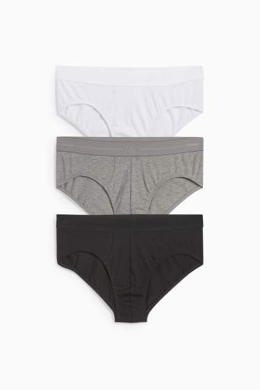 Herren - Multipack 3er - Slip - dunkelgrau