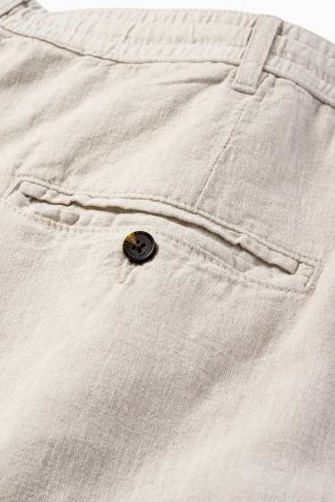 Herren - Shorts - Leinen-Mix - hellbeige