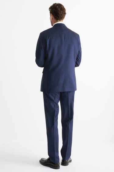 Herren - Anzug mit Krawatte - Regular Fit - 4 teilig - dunkelblau