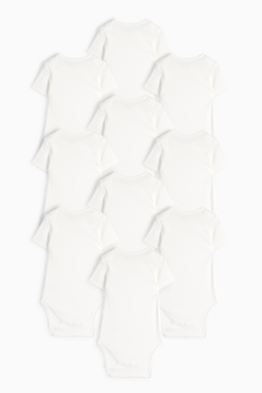 Unisex - Confezione da 10 - body per neonati - bianco crema