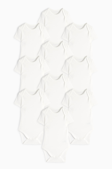 Unisex - Confezione da 10 - body per neonati - bianco crema