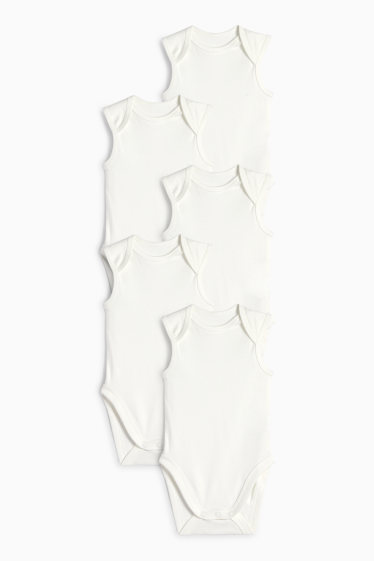 Unisex - Multipack 5 ks - body pro miminka - krémově bílá