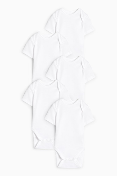 Unisex - Multipack 5er - Baby-Body - weiß