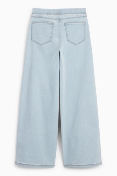 Kinder Mädchen - Wide Leg Jeans - helljeansblau