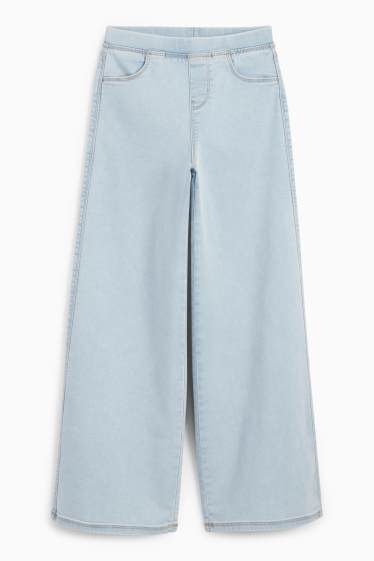 Kinder Mädchen - Wide Leg Jeans - helljeansblau