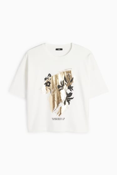 Dámské - Tričko - regular fit - bílá