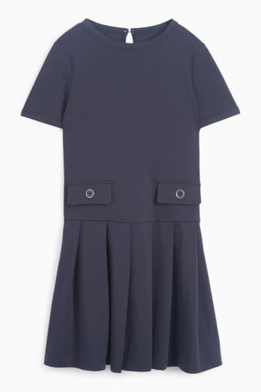 Kinder Mädchen - Kleid - dunkelblau