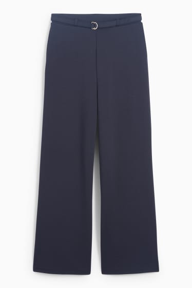 Kinderen: meisjes - Pantalon met riem - donkerblauw