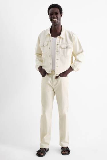 Heren - Broek - regular fit - crèmekleurig