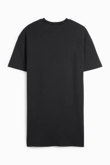 Damen - T-Shirt-Kleid - schwarz