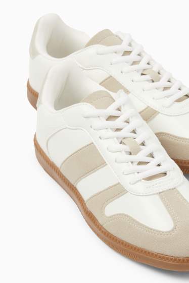 Damen - Sneaker - Lederimitat - weiss