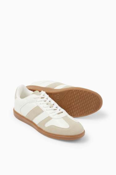 Damen - Sneaker - Lederimitat - weiss