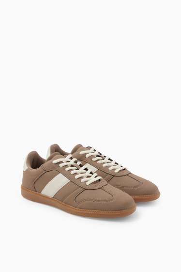 Damen - Sneaker - Lederimitat - braun