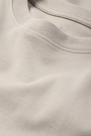 Dámské - Tričko basic - slim fit - šedá