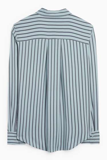 Damen - Bluse - gestreift - blau