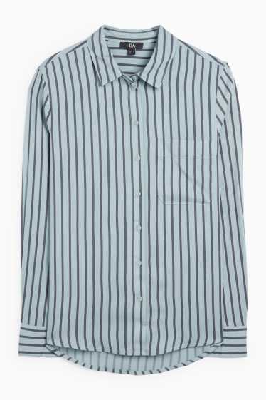 Damen - Bluse - gestreift - blau