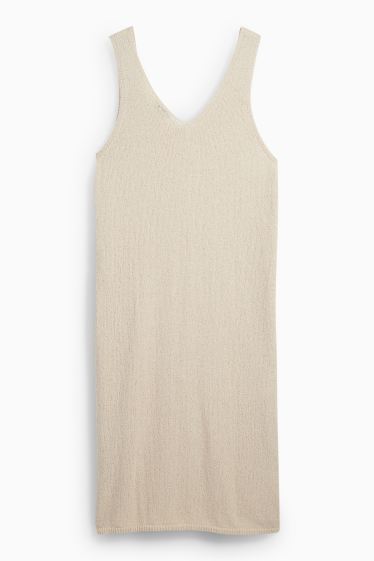 Damen - Strandkleid - hellbeige