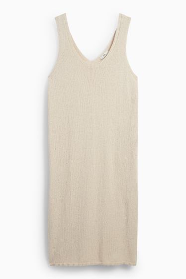 Damen - Strandkleid - hellbeige