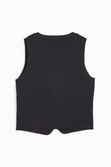 Damen - Strick-Weste - schwarz
