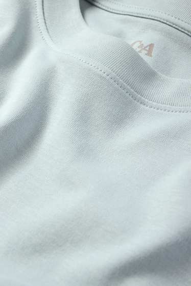 Dámské - Tričko basic - slim fit - světle modrá