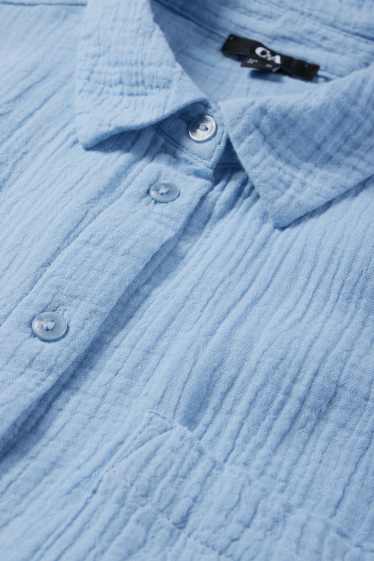 Damen - Musselin-Bluse - blau