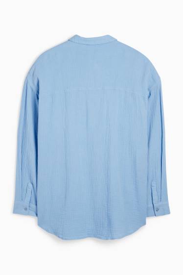 Damen - Musselin-Bluse - blau