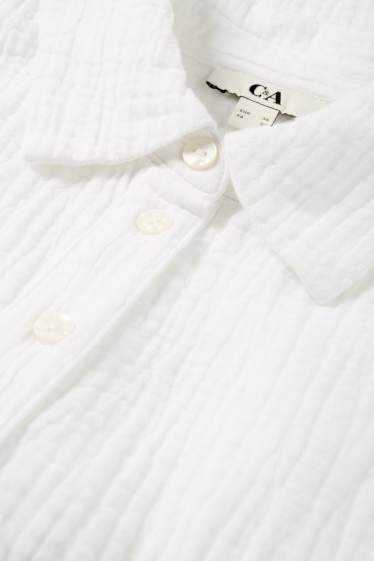 Damen - Musselin-Bluse - weiß
