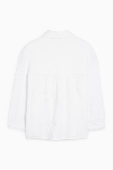 Damen - Musselin-Bluse - weiß