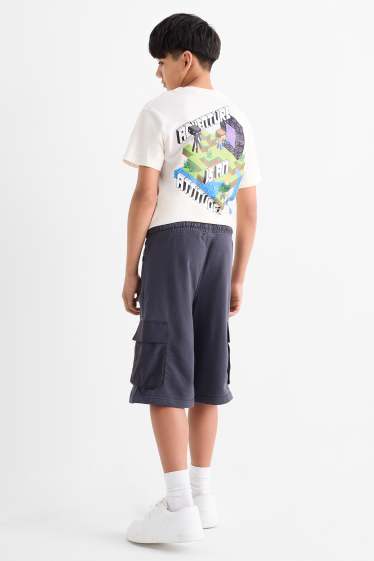 Kinder Buben - Sweat-Cargoshorts - dunkelgrau