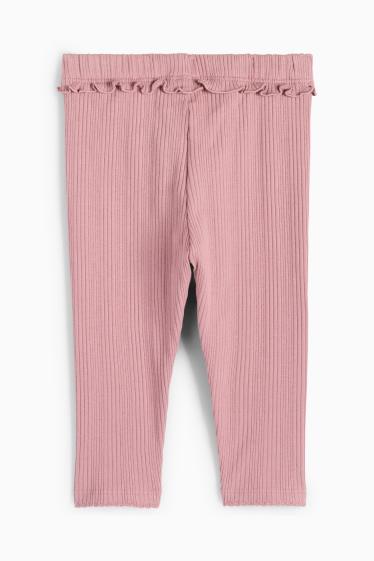 Baby Mädchen - Kirsche - Baby-Leggings - gerippt - hellviolett